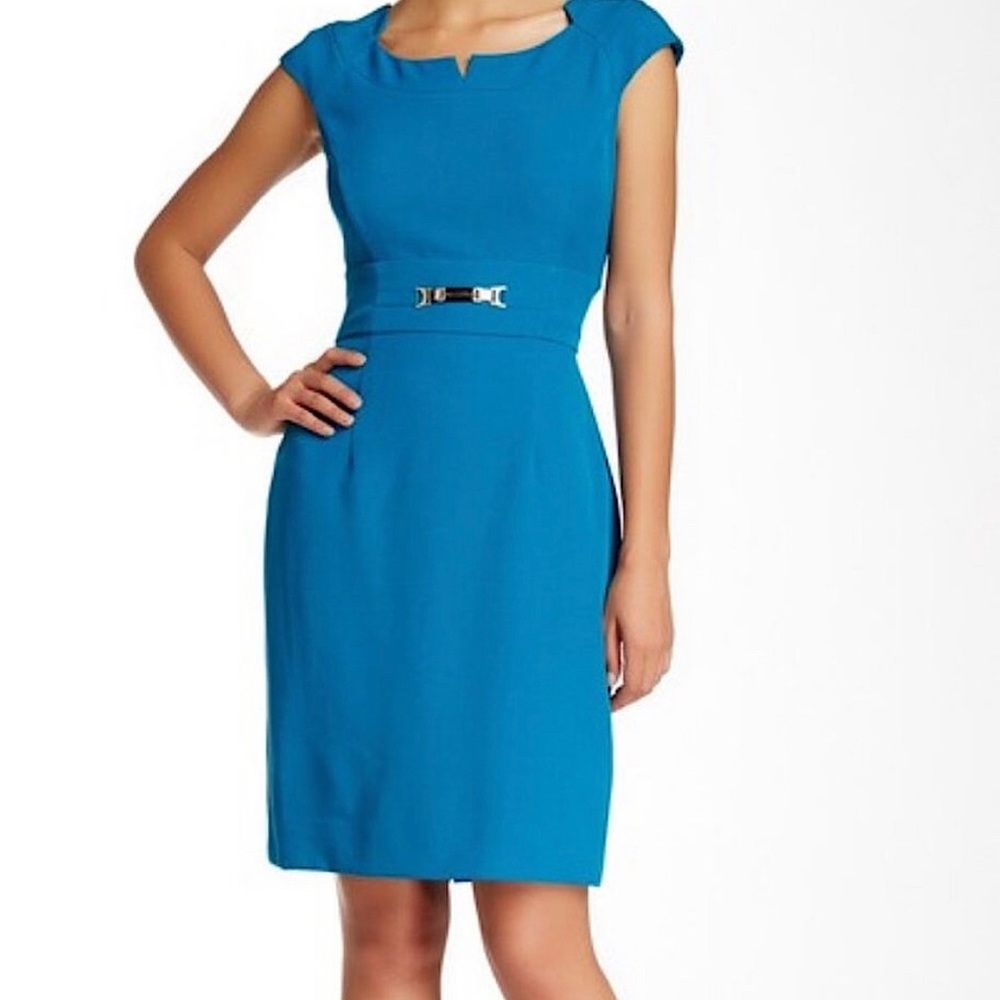 TAHARI teal dress